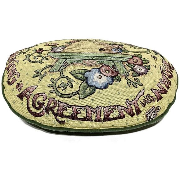 Tapestry Throw Pillow Round The Goal of Life is Living in Agreement With Nature - Picture 5 of 6